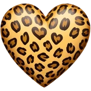 Leopard print heart  sticker