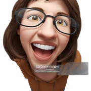 boy with glasses smiling sticker