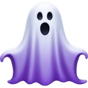 Purple ghost emoji sticker