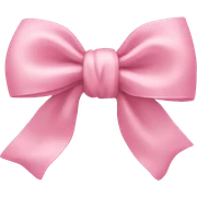 light pink bow on light pink bow sticker