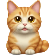 Orange munchkin cat sitting  sticker
