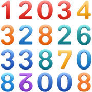 All numbers sticker