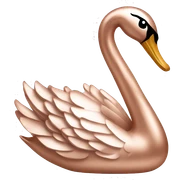 Rose gold swan sticker