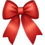 Red bow  sticker
