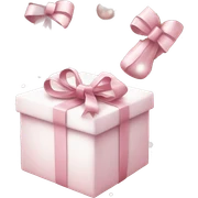 Light pink Christmas gifts under a white Christmas tree  sticker