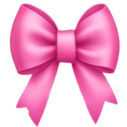 Pink bow ribbon sticker