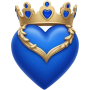 Royal blue heart  sticker
