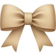 Beige bow sticker
