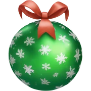 Christmas toy ball green sticker