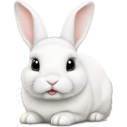 White Netherland dwarf bunny sticker