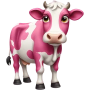 pink cow sticker