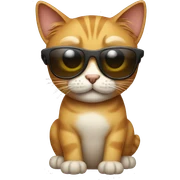 Cat with sunglasses sticker