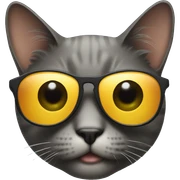 Cat with sunglasses sticker