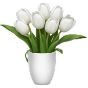 White tulips  sticker