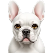 White French bulldog  sticker