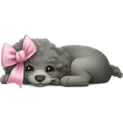 cute animal with pink bow sticker