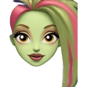 colorful haired girl portrait sticker