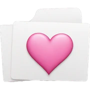 white card with pink heart  sticker