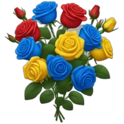 roses red blue yellow black sticker