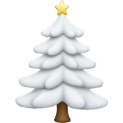 White Christmas tree sticker