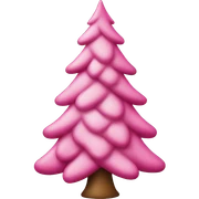 Pink Christmas tree sticker