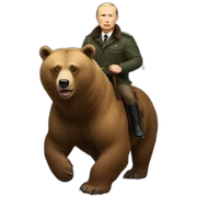 Putin riding a bear sticker