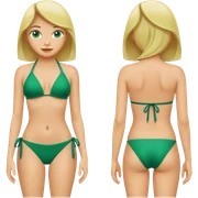 Green bikini by itself  sticker