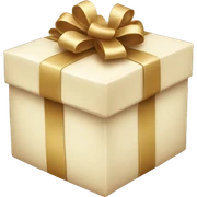 cream christmas present sticker