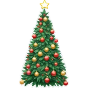 Preppy Christmas tree sticker