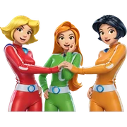 colorful girls with playful poses sticker