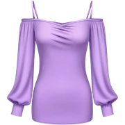 Lilac off shoulder Long sleeve top, isolated sticker