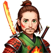 Fire-Wielding Samurai sticker