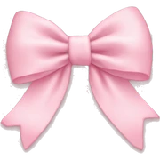 light pink bow on light pink bow  sticker