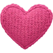 Knitted heart sticker