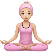 asian yoga girl light pink clothes  sticker