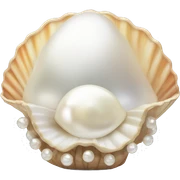Pearl and shell sticker