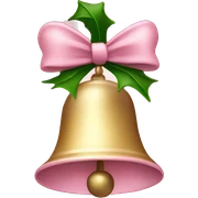 Light pink Christmas bells sticker