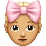 Baby pink bow  sticker