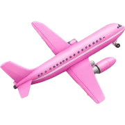 Pink airplane sticker