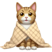  cat with blanket sticker