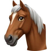 Chestnut horse head sticker
