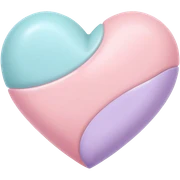 Pastel heart sticker