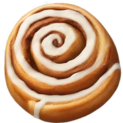 Cinnamon roll on plate sticker
