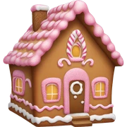 A pink gingerbread house sticker