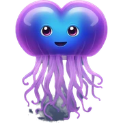 Jellyfish heart  sticker