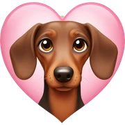 Dachshund with Heart sticker
