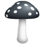 dark grey mushroom with white dots sticker