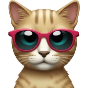 Cat with sunglasses sticker
