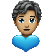 Blue heart sticker