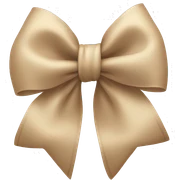 Beige bow sticker